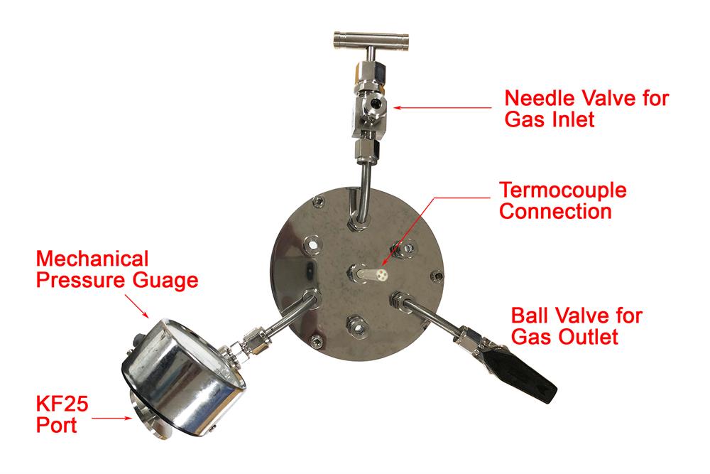 Induction Melting Quartz Assembly with Seven 1/4" Tube Feedthroughs for 100mm O.D. Tube - FL101FT7-OK