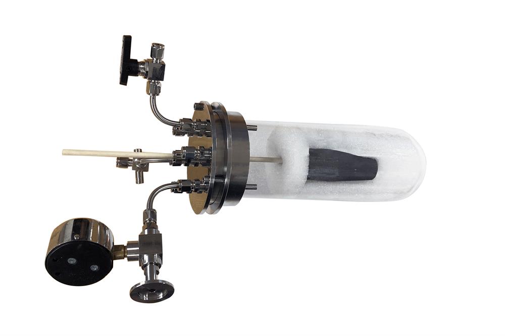 Induction Melting Quartz Assembly with Seven 1/4" Tube Feedthroughs for 100mm O.D. Tube - FL101FT7-OK