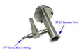 Right side flange with KF-25 port& 1/4" barbed hose fitting for 4" tube - FL-101KF25-FT(R)