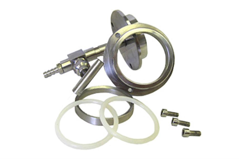 Vacuum Sealing Assembly for Single End 50mm dia. with Vacuum Valves - HFR-50