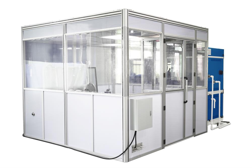 Movable Small Dry Room (100 SF/ 200SF) With Self-Cleaning Tunnel & Water Chiller - MSK-ADR-EP40S-LD