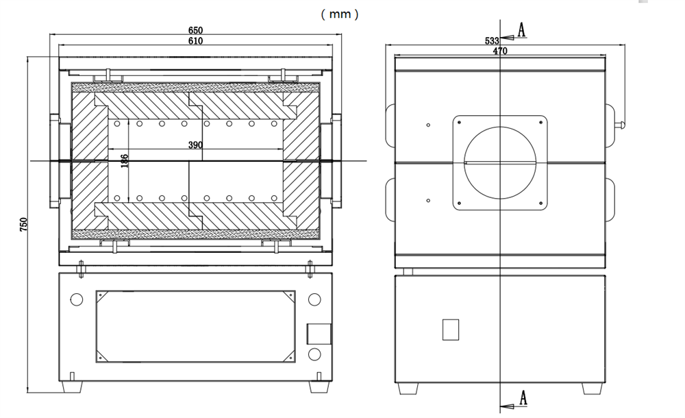 1500C Two Zone Split Tube Furnace with Flange & Alumina Tube (80 mm) - OTF1500XII
