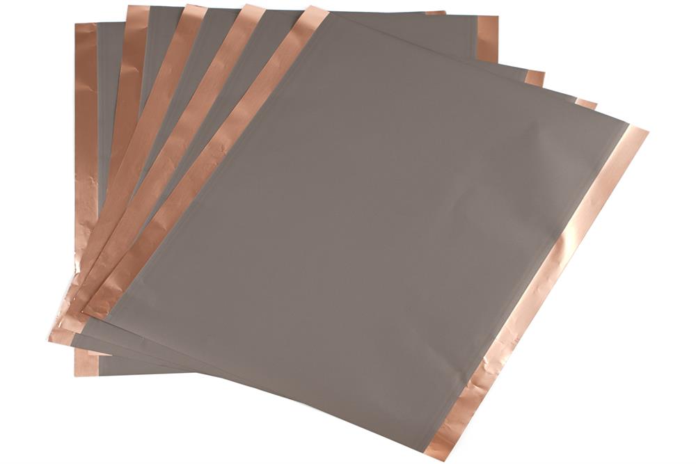 Li-Ion Battery Anode - Silicon-Carbon (Si/C) Double-Side Coated on Cu Foil (241 L x 200 W x 0.08 T mm), 5 sheets/bag - bccf-241SiC-ds