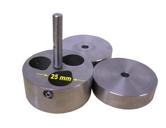 3"  Holder for Sample Polishing  with Three Holes, Two Dead Weights  - EQ-PF-3H1