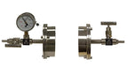 Vacuum Sealing Flange Assembly for 70 mm dia Tube Furnace with Valve / Vacuum Meter - FL-70