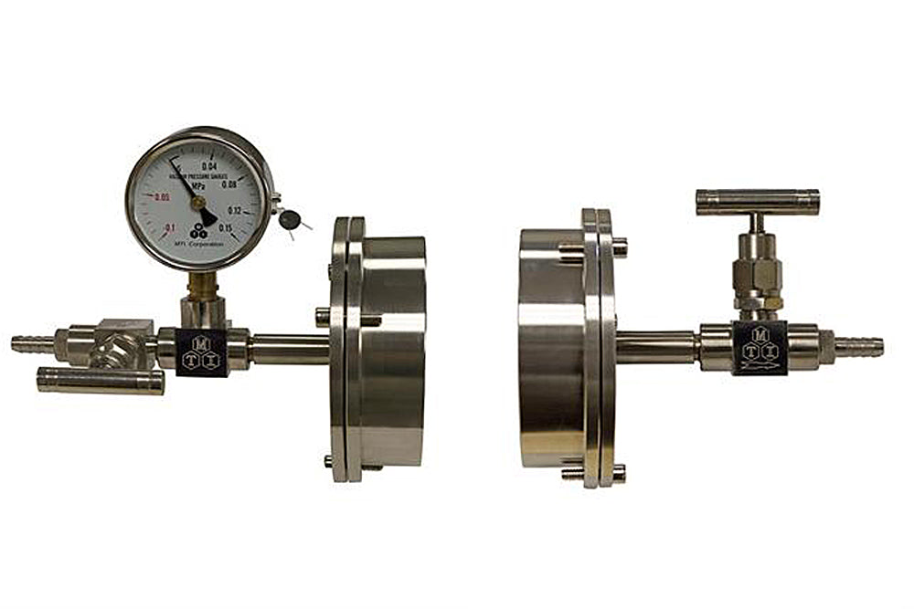Vacuum Sealing Assembly for 42mm dia Tube Furnace with Valve / Vacuum Meter - FL-42