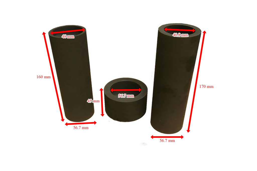 1/2" (12.7 mm) I.D. Graphite Pellet Pressing Die w/ Pushing Rods-Die-12D-GP