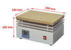 500°C Heating Plate (350L x 240W, mm) with Optional Vacuum Chuck & Pump - HP-500V