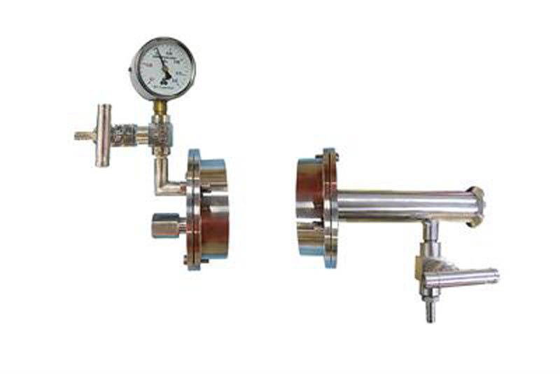 Vacuum Sealing Assembly for 3" Tube w/ KF-25 Port & 1/4" Feedthrough - FL-76KF25-FT (D/M)