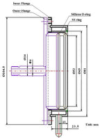 Water Cooled Sealing Flange for 50mm dia. Processing Tube - FG-50WC