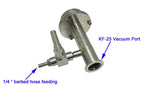 Vacuum Sealing Assembly for 100 mm OD Tube with KF-25 Vacuum Port & 1/4 Feedthrough - FL101KF25