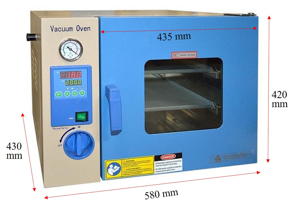 25 L 200 °C Vacuum Oven (12" x 12" x 11") - DZF-6020 series