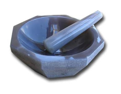 5" Hi-Quality Natural Agate Mortar and Pestle - OPMTA5