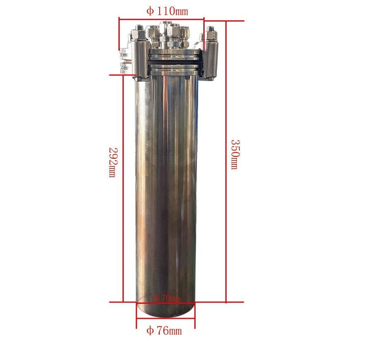 Ti Vessel (1100 ml) with 6 1/4" Feedthrough Ports for VBF-600Ti - RC-Ti1100FT6