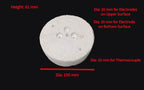Alumina Foam Block: 190 mm Dia w/ Three 20mm Holes and One 10mm Hole for VEF-1200 Furnace - FTB190-VEF