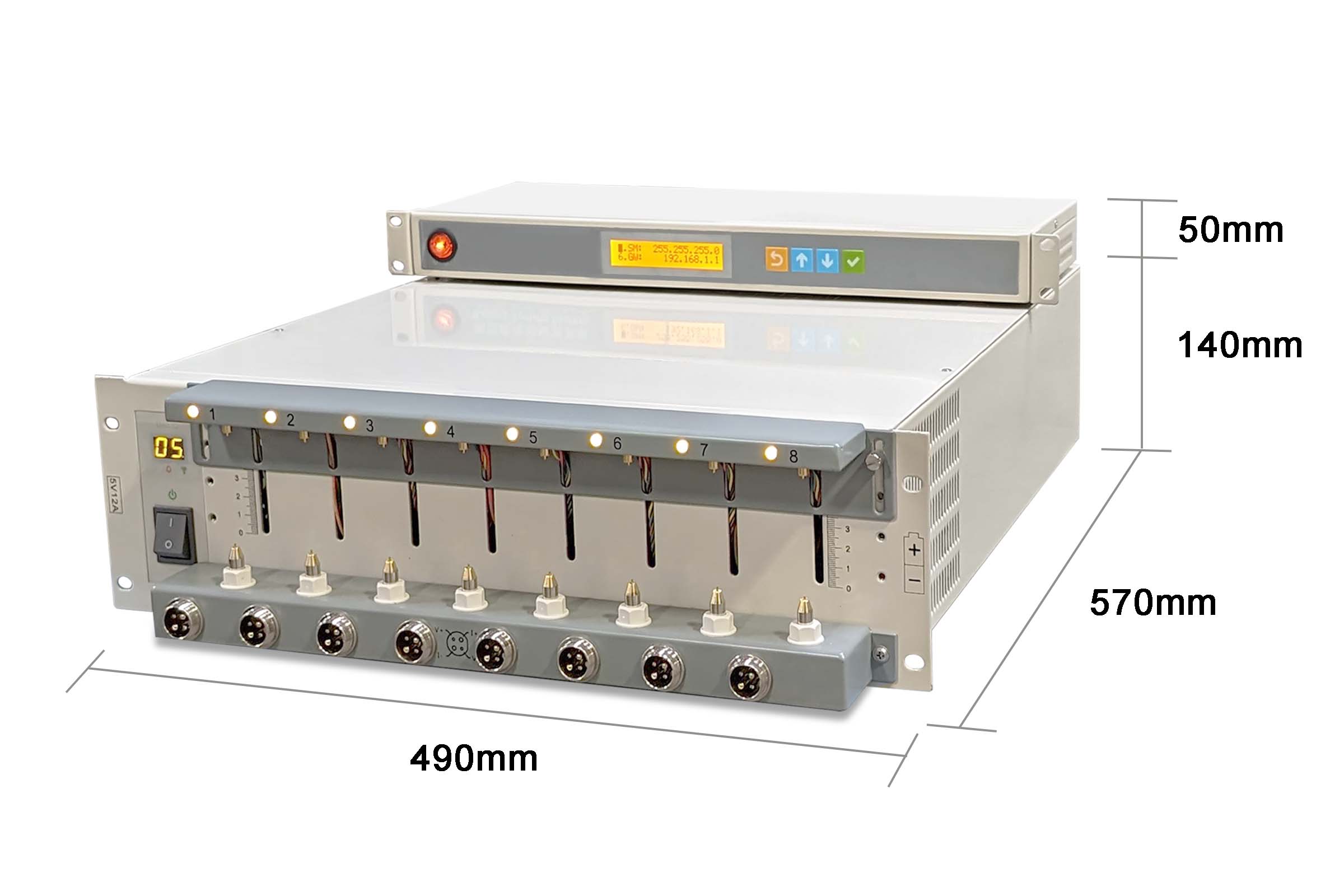 8 Channel Battery & Supercapacitor Analyzer (5 mA - 12A up to 5V) w/ Laptop Software - BST8-12