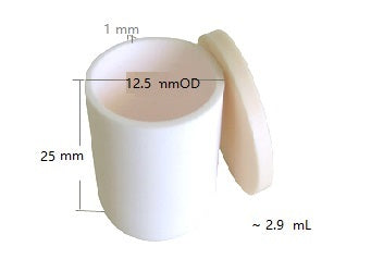 Alumina (Al2O3) Cylindrical Crucible from 0.1 mL to 3000mL optional