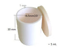 Alumina (Al2O3) Cylindrical Crucible from 0.1 mL to 3000mL optional
