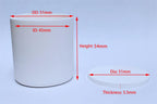 Magnesium Oxide (MgO) Cylindrical Crucible with a Lid