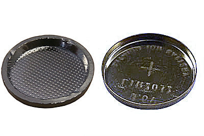 Platinum-Coated CR2032 Button Cell Cases (20d x 3.2mm) with O-ring, 1 pair-CR2032CASE-Pt