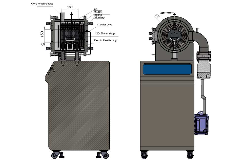 1400°C Cold-wall High Vacuum Chamber Furnace (Ø100×120 mm) HVF-1200X-CW