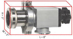 Single-side Quick Clamp Hi-Vacuum Flange for 25mm O.D. Tube with Optional Accessories - FL-25KF25