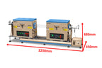 1200C Max. Dual Furnace (80mm Dia Tube) with One Furnace Slidable for TCVD - OTF-1200X-80-DFSL