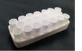 Alumina Boat with 20 Cylindrical Crucibles (2.9 mL) with Lids for Hi-throughput Treatment - CA12D25H-MGI