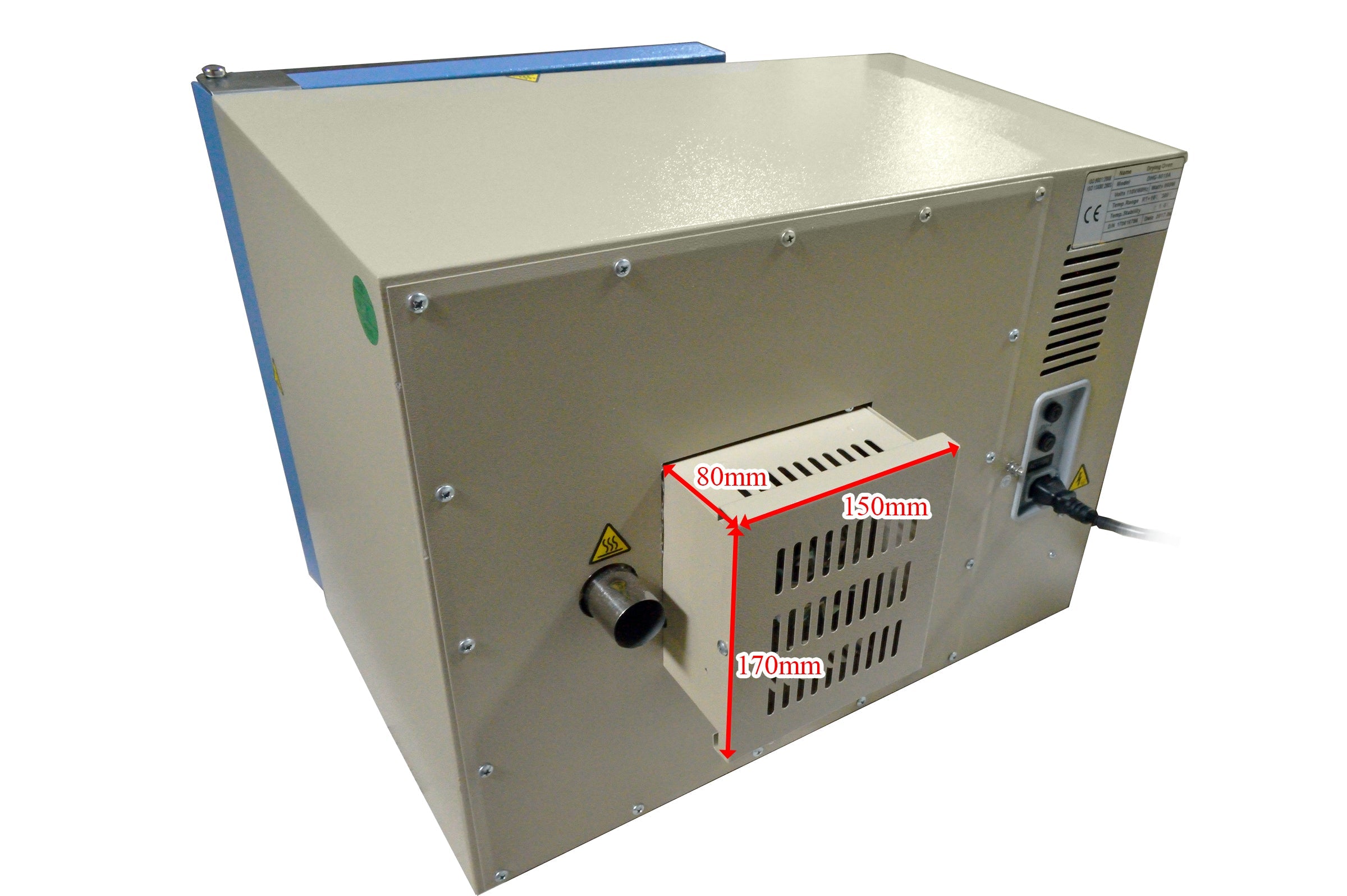 12L Convection Drying Oven with Digital Temperature Controller (10"x10"x8", 250°C, 110V) with 2" Feedthrough - DHG-9015