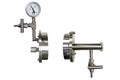 Vacuum Sealing Assembly for 100 mm OD Tube with KF-25 Vacuum Port & 1/4 Feedthrough - FL101KF25