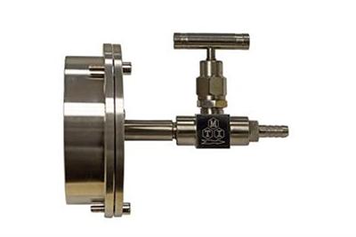 Vacuum Sealing Assembly for 1" dia Tube Furnace with Valve / Vacuum Meter - FL25