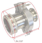 Single-side Quick Disconnect Flange for 50mm O.D. tube with Optional Accessories - FL50KF50