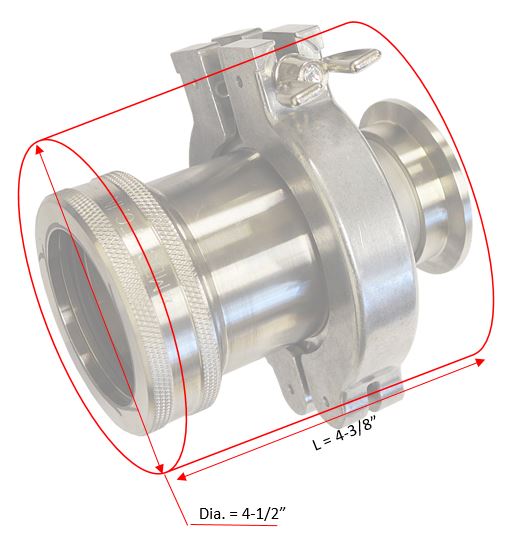 Single-side Quick Disconnect Flange for 50mm O.D. tube with Optional Accessories - FL50KF50