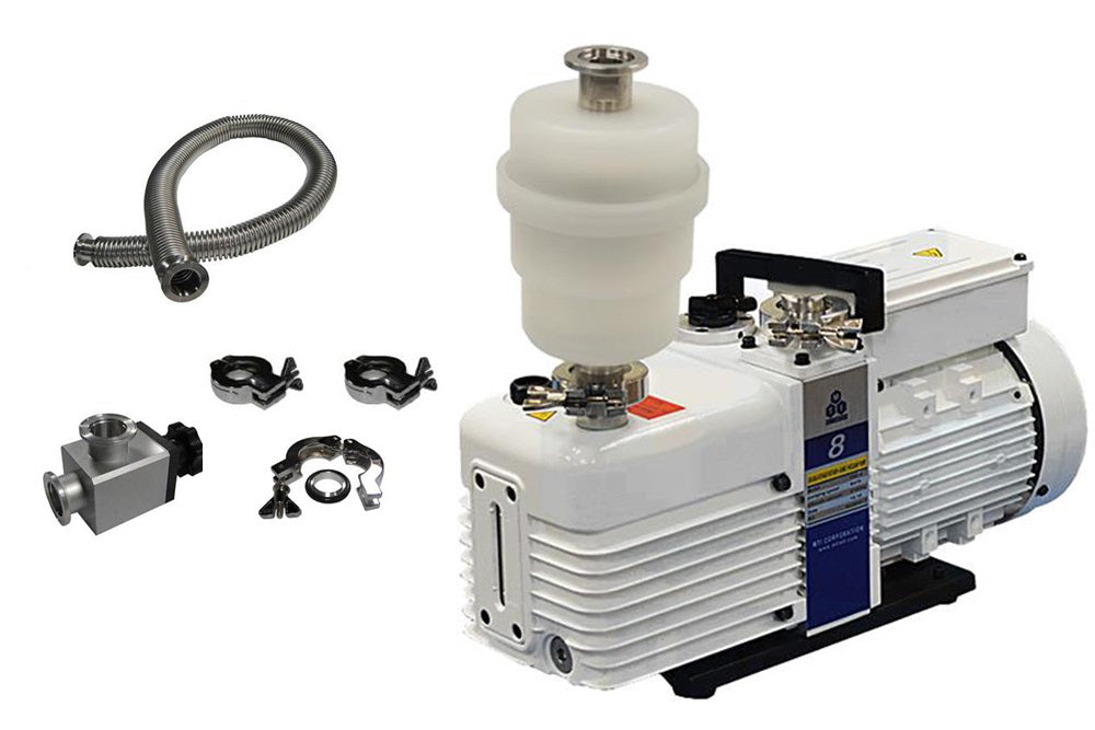 NRTL Certified 156 L/min Double Stage Rotary Vane Vacuum Pump with Exhaust Filter - FYP