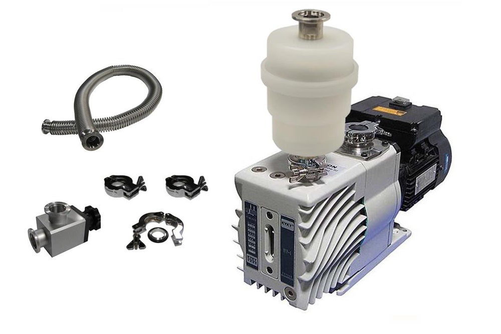 NRTL certified 240 L/m Heavy Duty Double Stage Rotary Vane Vacuum Pump with Exhaust Filter - YTP-550-LD
