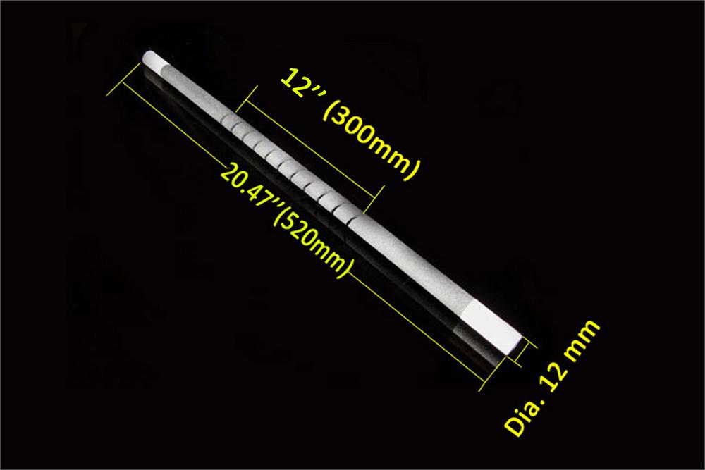 1650°C Grade Kanthal GLOBAR SG SiC Heating Element (12" Heating Zonex520mmL ) - 1600sp-HEL-12-LD
