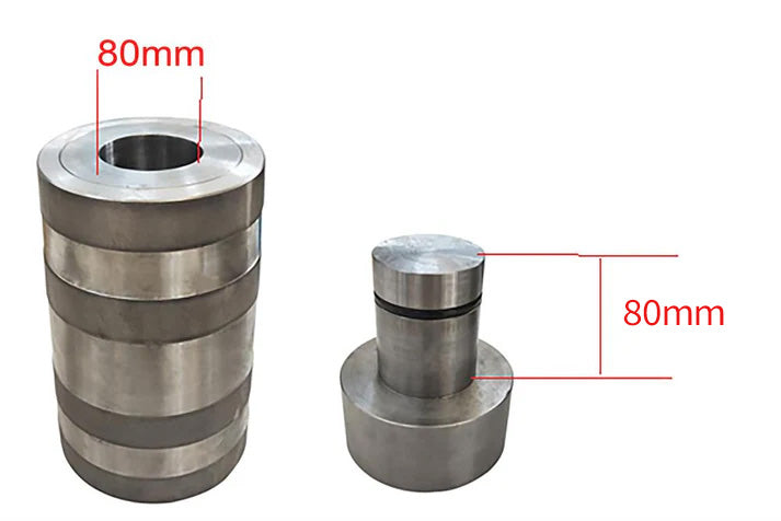 CIP Die Set (80 mm ID, Max. 300 MPa Vessel) for Cold Isostatic Press, - CIP80-DIE