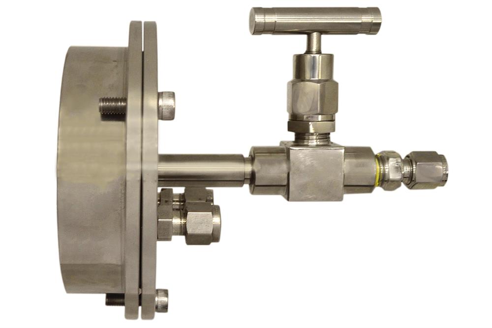 Vacuum Flange With Two Feedthoughs for 80 mm Tube - FL-80-2FT