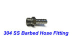 SS 0.32 Inch Barbed Hose Fitting and Hose Clamp , 1/4-Barbed