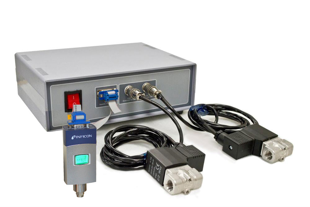 Automatic Gas Pressure Control Set with Dual Solenoid Valves, 4E-5 - 1E3 Torr - KJT-PGC