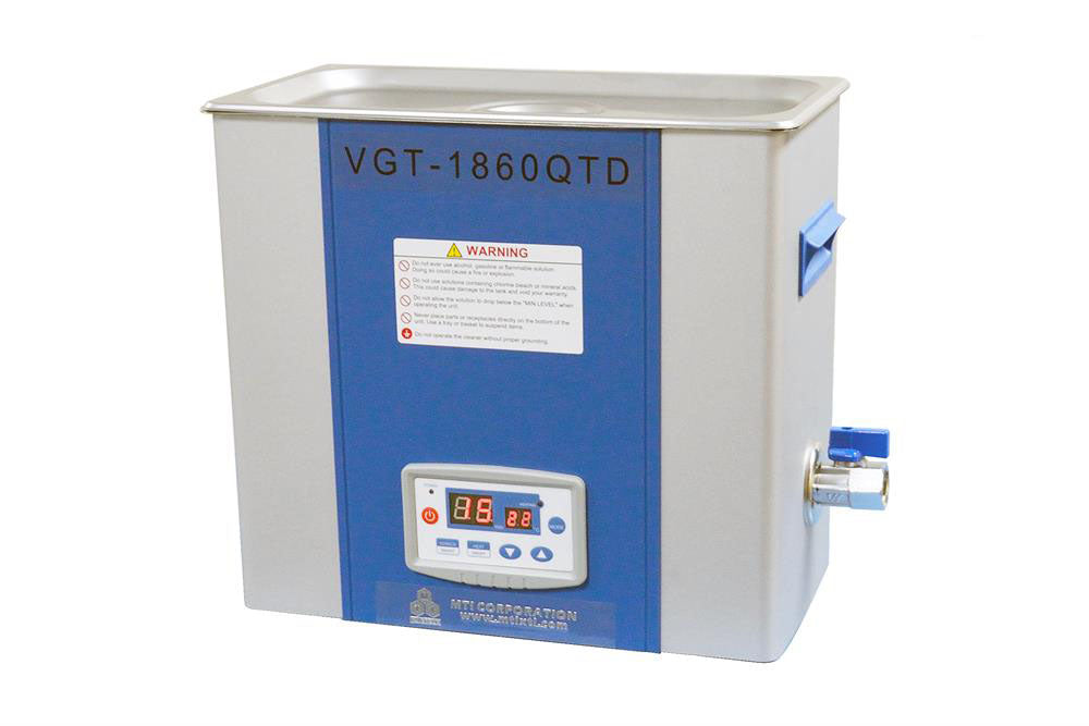 NRTL Certified 5L Heated Ultrasonic Cleaner w/ Digital Timer280x140x150 mm) - VGT1860QTD