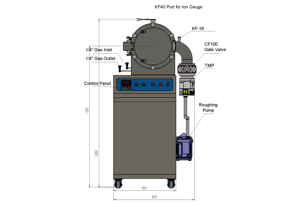 1400°C Cold-wall High Vacuum Chamber Furnace (Ø100×120 mm) HVF-1200X-CW