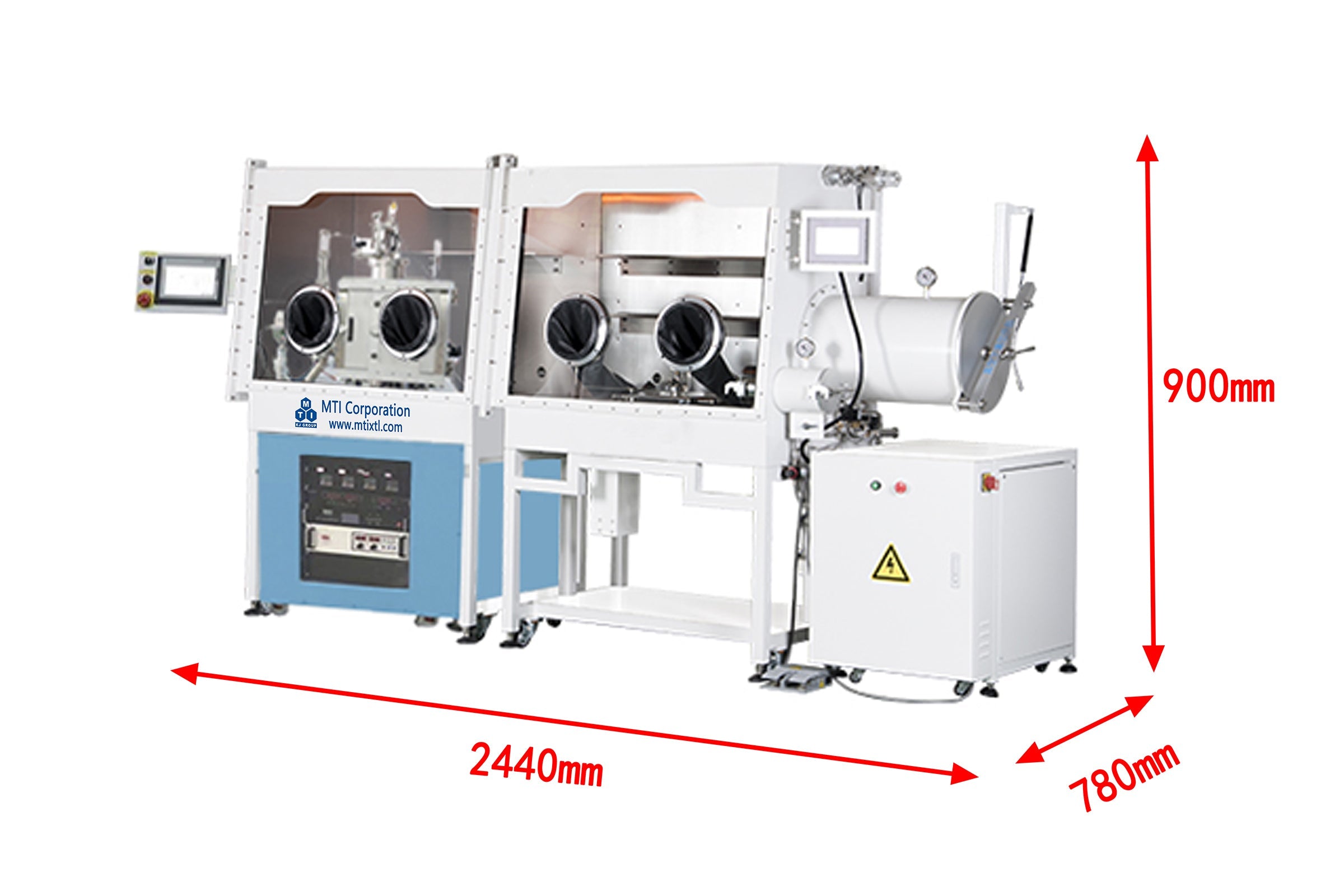 High Vacuum Thermal Evaporation Coater With Six Sources for Perovskite Solar Cells - GSL-1800X-ZF6-PSC