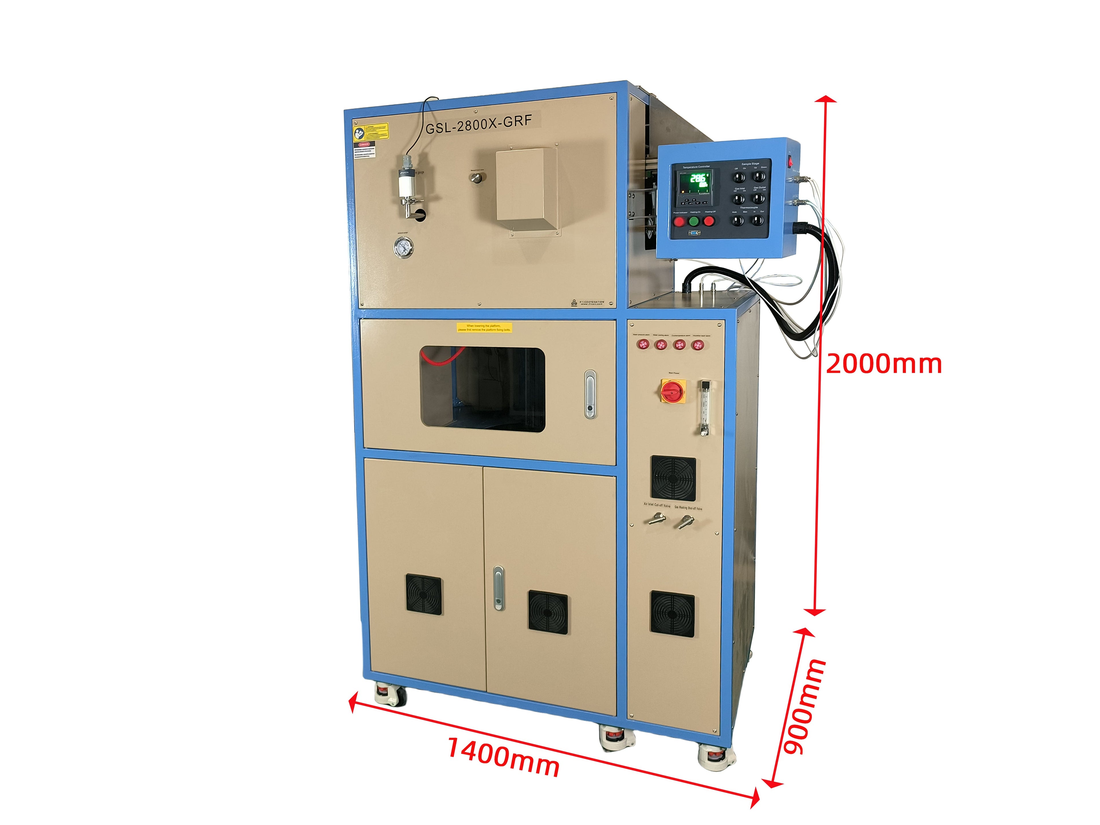 2800 °C Max. Compact Graphitization Chamber Furnace  - GSL2800GRF