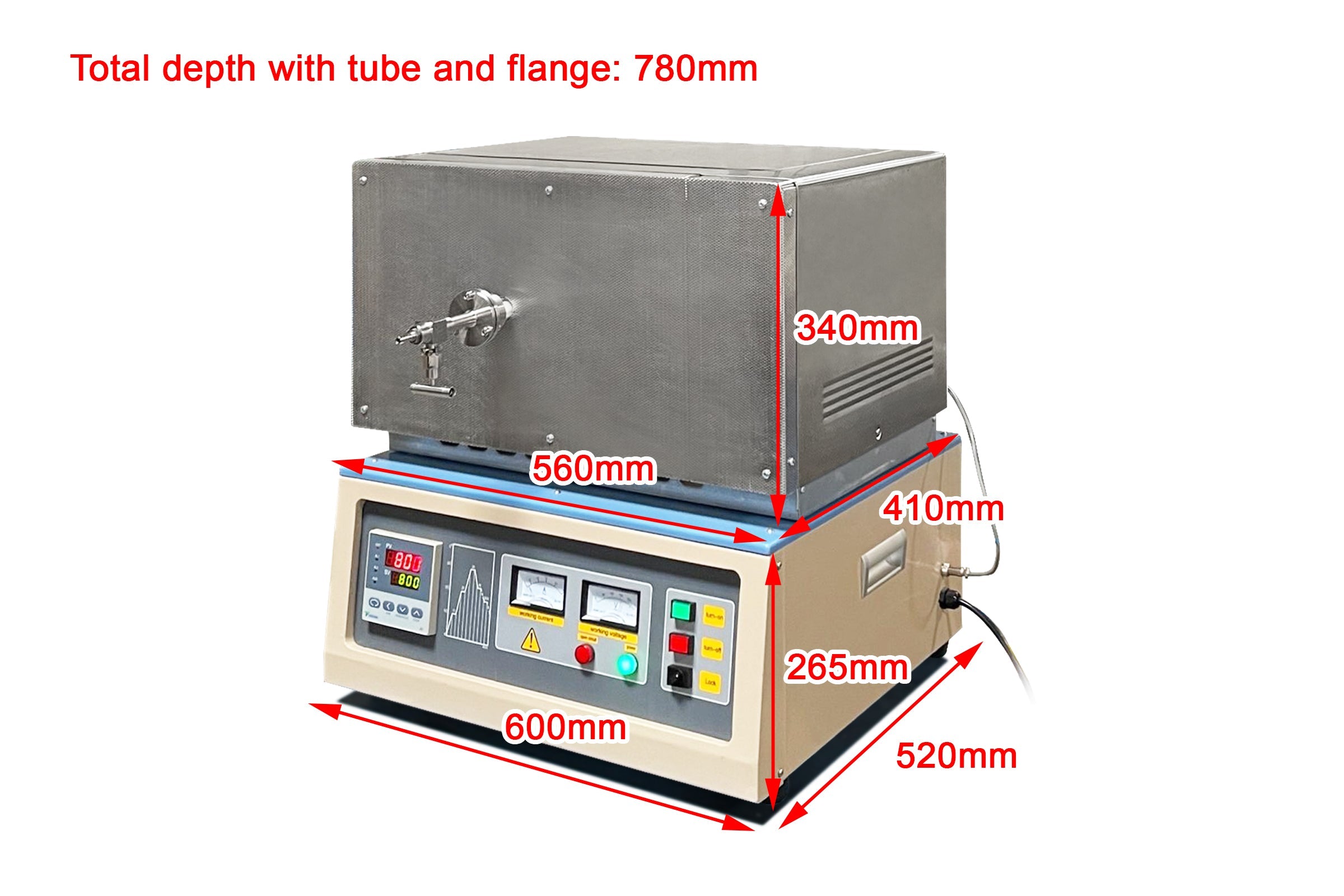 1200°C Max Microwave Heated Tube Furnace: optional 1", 1.57" and 2" Dia. - GSL-MW-25