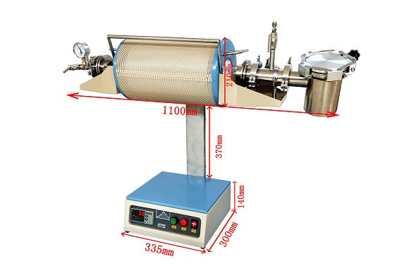 Compact Atmosphere Controlled Quenching Furnace - 2" OD Tube and 1100C Max. - GSL-1100X-S-VTQ