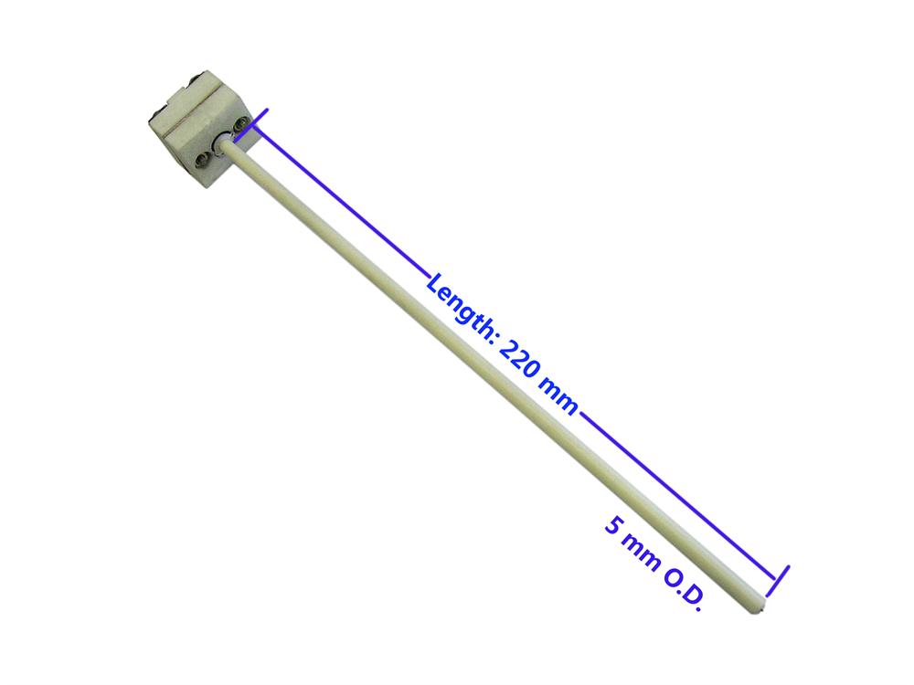 Thermocouple: B type (Pt-Rh to Pt-Rh) 9 1/4" Length with Alumina sheath (Up to 1700C) - IH25TCB