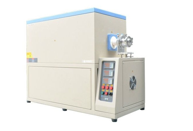 1800C Three Zones Tube Furnace (60mm OD) with Vacuum Flanges & Quartz Window - GSL-1800X-60-III