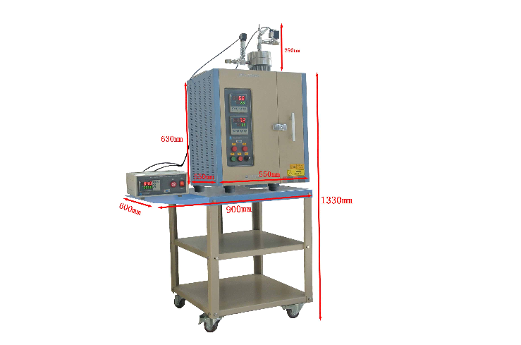1100C Dual Zone High Pressure Vertical Furnace w/ Super-alloy Tube- OTF-1200X-HP-70-V