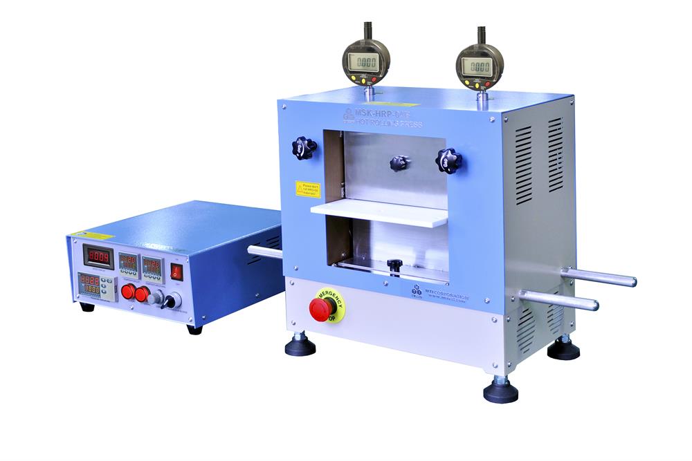 8" Width 200C Hot Rolling Press w/ Digital Pressure Display (Ar Gas Compatible)- MSK-HRP-04B
